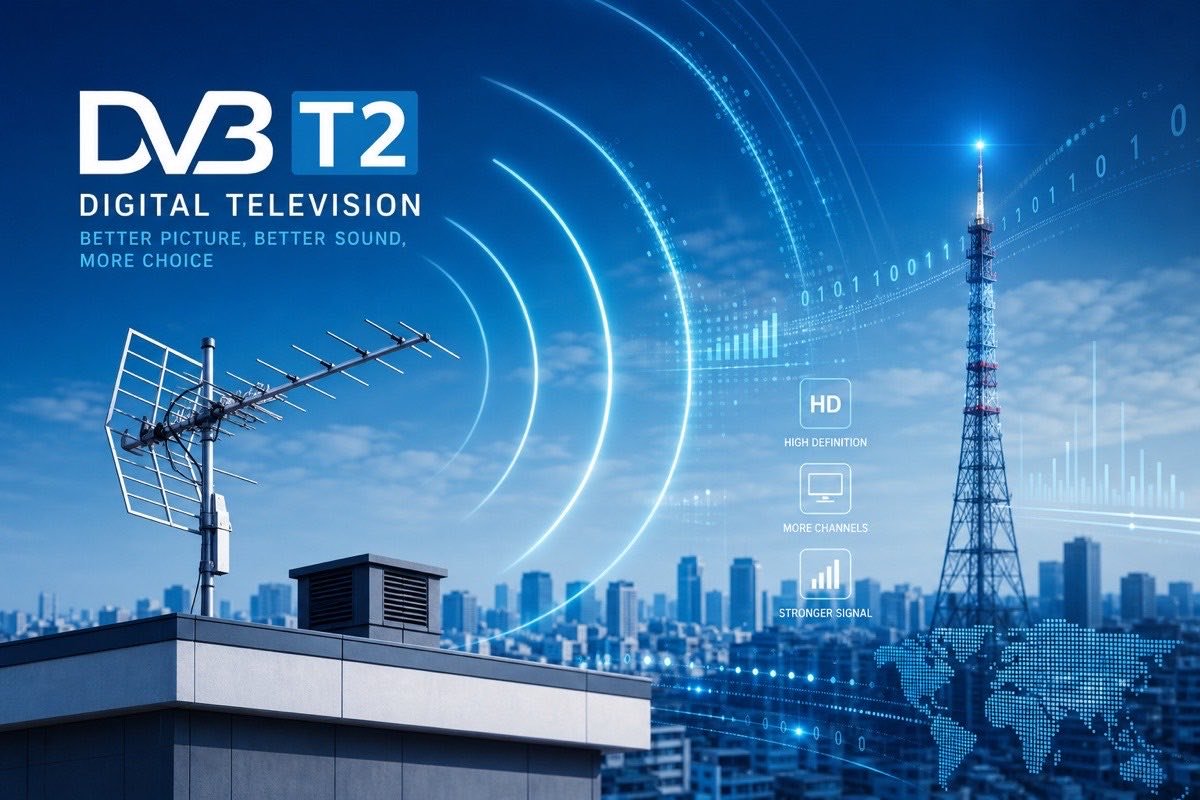 Antenne TNT HD et téléviseur
